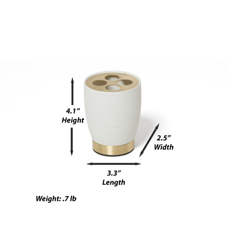 Dubai 4 pc bathroom accessory set (brass trim)