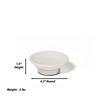 Dubai Ceramic Soap Dish (shiny stainless steel trim)