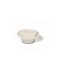Dubai Ceramic Soap Dish (shiny stainless steel trim)