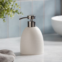 Dubai Ceramic Lotion Pump (shiny stainless steel trim)