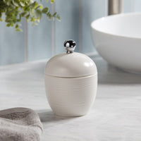 Dubai Ceramic Canister (shiny stainless steel trim)