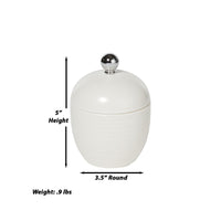 Dubai Ceramic 4 pc bathroom accessory set (shiny stainless steel trim)