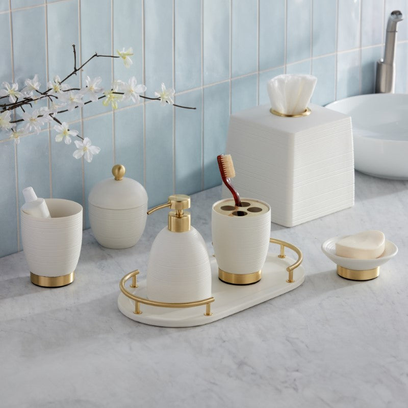 Dubai Soap Dish (brass trim)