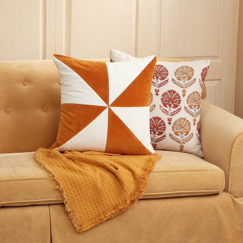 Pinwheel - Gold/Ivory Pillow
