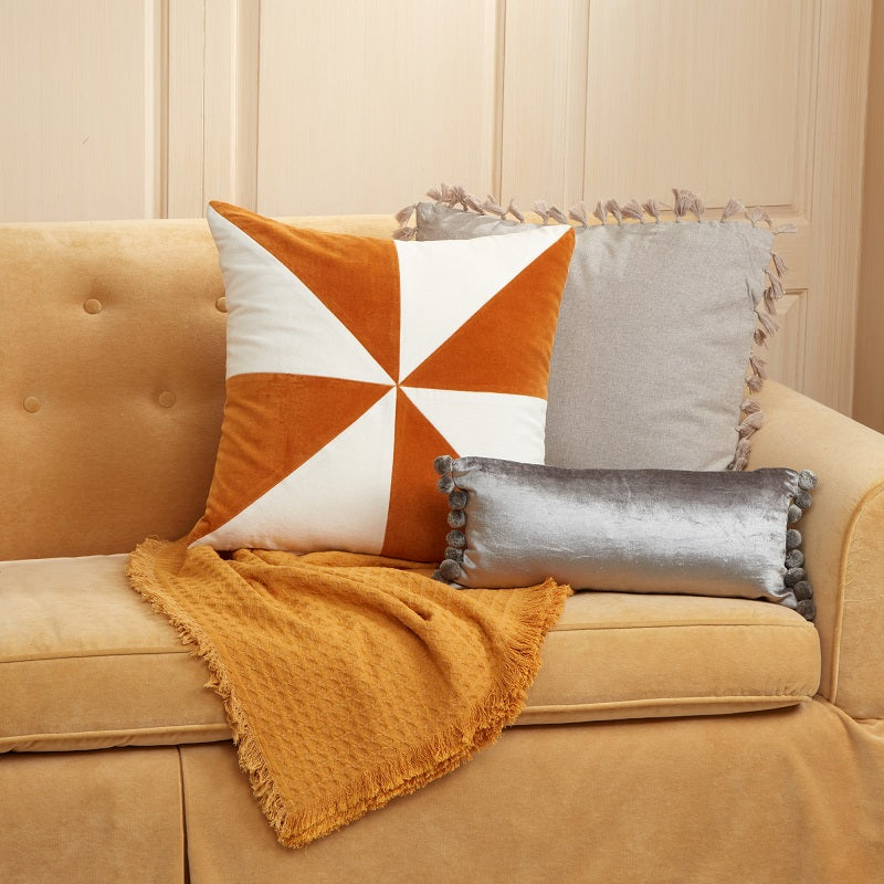 Pinwheel - Gold/Ivory Pillow