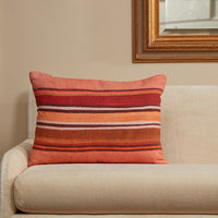 Coral Stripe Pillow