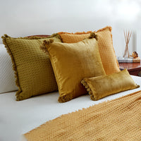 Raj Olive Velvet Pillow