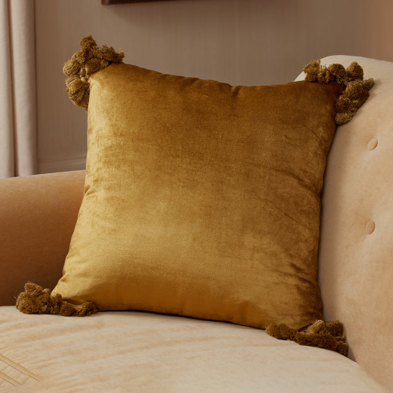 Raj Olive Velvet Pillow