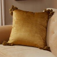 Raj Olive Velvet Pillow