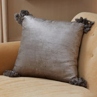 Raj Slate Blue Velvet Pillow