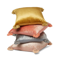 Raj Slate Blue Velvet Pillow