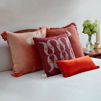 Raj Terracotta Velvet Pillow
