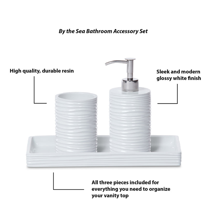 By the Sea 3-Piece Bathroom Accessory Set