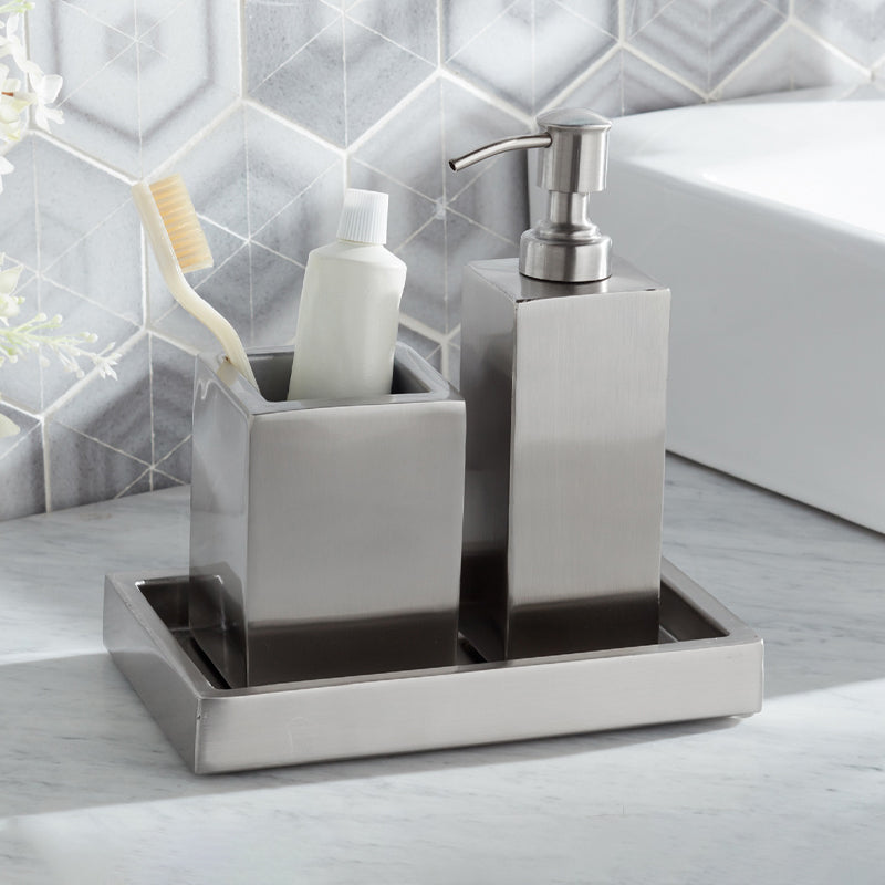 Modern 3-Piece Bathroom Accessory Set