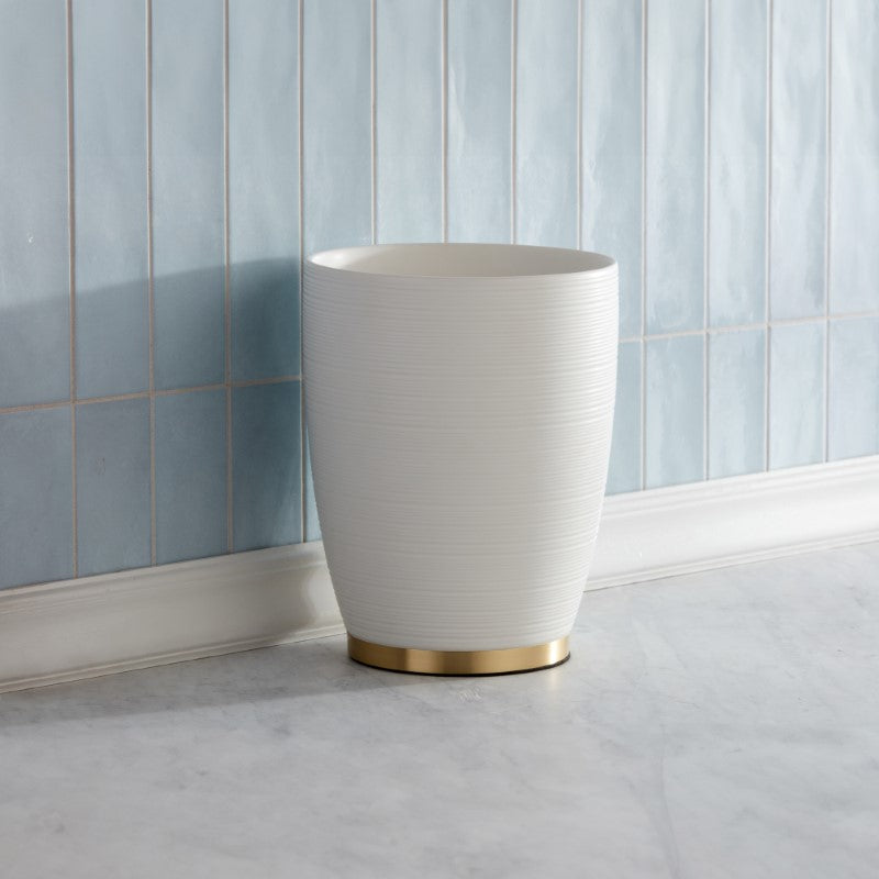 Dubai Wastebasket (brass trim)