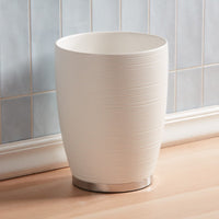Dubai Ceramic 8 pc bathroom accessory set (shiny stainless steel trim)