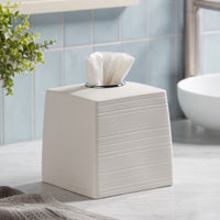 Dubai Ceramic Tissue Cover (shiny stainless steel trim)