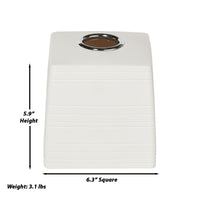 Dubai Ceramic Tissue Cover (shiny stainless steel trim)