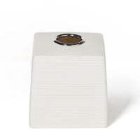 Dubai Ceramic Tissue Cover (shiny stainless steel trim)
