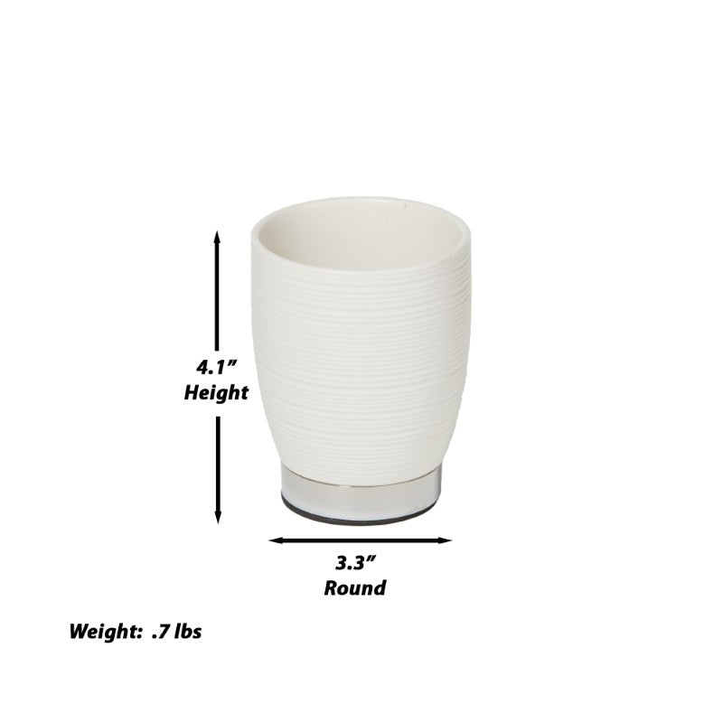 Dubai Ceramic Tumbler (shiny stainless steel trim)