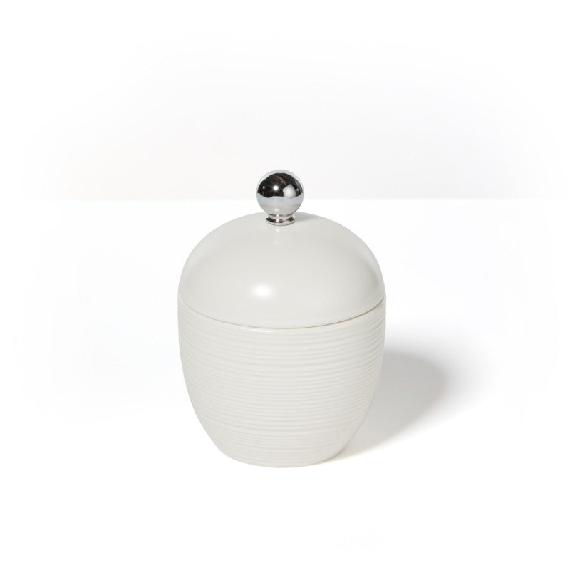 Dubai Ceramic Canister (shiny stainless steel trim)