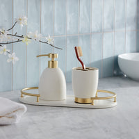 Dubai 3 pc Bath set (brass trim)