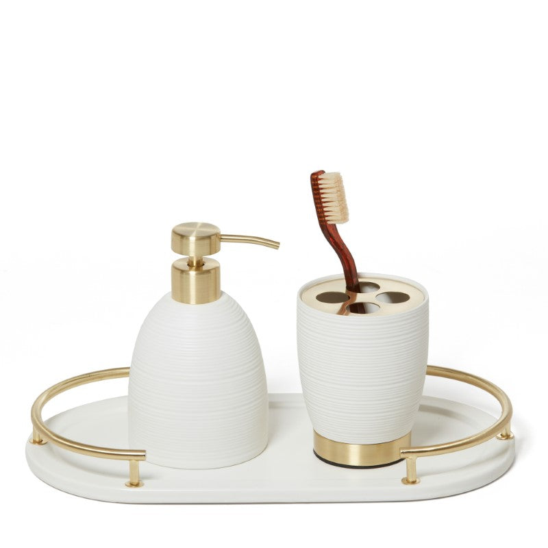 Dubai 3 pc Bath set (brass trim)