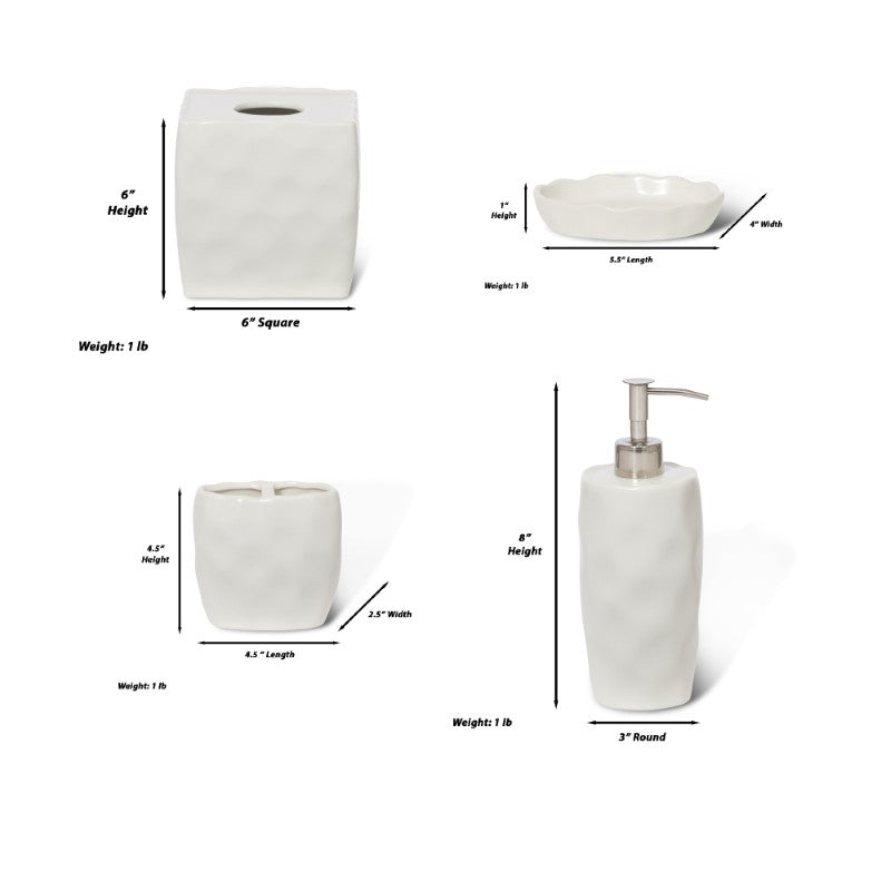 French Impressions 8 pc bathroom accessory set