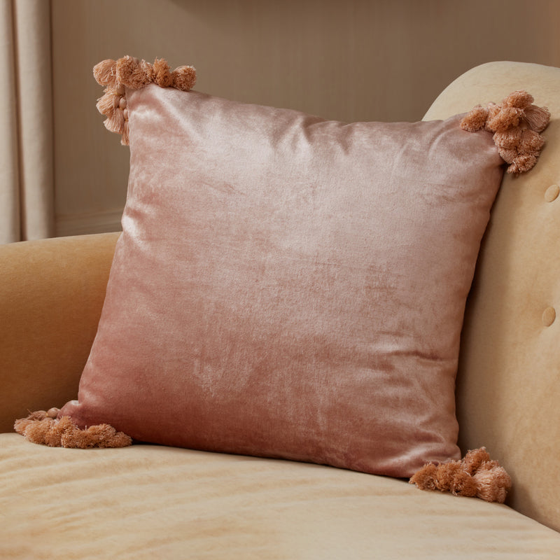 Raj Taupe Velvet Pillow