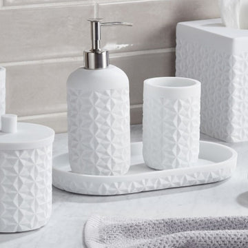 Quilted 3-Piece Bathroom Accessory Set